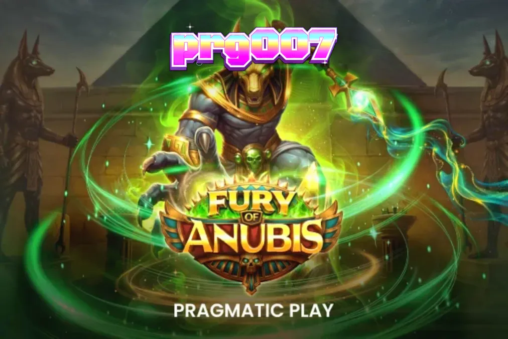 Tampilan visual slot Fury of Anubis dengan latar belakang makam Mesir kuno yang dramatis.